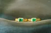 Cluster Rings Solid 18K Gold 0.55ct Nature Emerald Gemstones For Women Fine Jewelry Presents The Six-word Admonition