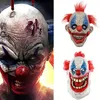 Party Masks Red Hair Clown Mask Cosplay Scary Role Horror Joker Latex Full Face Helmet Halloween Masquerade Party Headwear Costume Prop 230814
