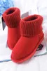 Boots designer australian Snow sheep fur one-piece ankle Snow boots wool integrated mini Winter women's casual classic cotton shoes adults tasman