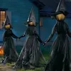 Другие мероприятия поставляют поставки ведьм с кольцами Хэллоуин украшения на открытом воздухе, держа руку, кричащий звук активированный датчик декор 230815