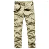 Men's Pants 2023 Tactical Men Army Cargo Male Plus Size Cotton Trousers Many Pocket Zip Military Style Mens Overalls Black