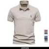 Herenpolo's AIOPESON Merkpoloshirts Katoen voor heren Korte mouw Hoge hoeveelheid effen zomerkleding 230815