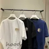 ハイバージョンLOE 3次元レリーフエンボスエンボスメンズアンドウーマンカップルTシャツシンプルな韓国スタイルベースTシャツデザイナーTシャツ、豪華な半袖