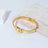 Braccialetto eilieck 316l in acciaio inossidabile grande braccialetto di pietra rotonda di pietra rotonda per donna accessori regalo per gioielli impermeabili alla moda 230814 230814