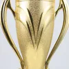 Dekorative Objekte Figuren Customized Trophy Cup Award College Sport Gold Plated Trophy Cup Team Sportwettbewerb Handwerk Souvenir Trofeu 230814