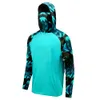 T-shirty na zewnątrz koszule rybackie Maska Maska Koszulka rybacka z długim rękawem Outdoor UV Uv Clothing Coat UPF Słońce Oddychane odzież 230814