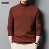 Męskie swetry Kubro 2023 jesień zima Wysokiej jakości wełniane wełniane wełniane sweter Silny kolorowy dzianin