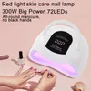 Nail Dryers BM8 300W 72LEDs Dryer Lamp UV LED No Black Hands For Drying Gel Polish Portable Design 230814