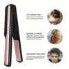 USB Rechargeable Cordless Hair Straightener and Curler - 2-in-1 Hair Styling Tool for Smooth and Shiny Hair