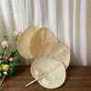 Dekorativa figurer 2023 Pure Handmade DIY Peach-Shaped Bamboo Fan Seasonal Cooling Summer Cool Chinese Family Wedding Decoration Hand Hem