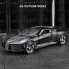 1 24 Bugatti La VoIto Noire Black Dragon Supercar Ald Car Kolekcja samochodów Model samochodu Dźwięk i lekkie zabawki dla LDREN T230815