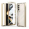 Luxe plating Clear Vogue Phone Case voor Samsung Galaxy Folding Z Fold2 Fold4 Fold3 5G duurzame volledig beschermende membraan scharnierbeveiliging transparante vouwschaal