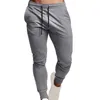 Calça masculina Little House Big Chinos Slim Fit Sports Casual Cor sólida Versátil Executar treinamento Fitness