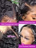 Transparente 13x4 13x6 HD 220%Densidade onda de água Perucas dianteiras para mulheres perucas de cabelo humano cache