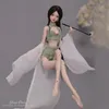 Куклы Shuga Fairy Idun 14 Bjd кукольная смола Slim Kunis Тело вышитый ханфу классический китайский стиль Женщина Взять куклу труб 230815