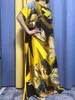 Abbigliamento etnico abayas for women 2023 Musulman Fashion giallo fiore in seta sciolta femme abito africano islam abiti nigeria caftan con