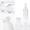 15 30 50 80 Bottiglia sottovuoto trasparente da 100 ml Pompa airless in plastica vuota Spray Crema cosmetica trasparente Contenitore per olio essenziale di profumo Bottl Wwpd