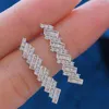 Stud Earrings Korean Ins Simple White Crystal Temperament All-match 925 Silver Needle Hypoallergenic Exquisite Birthday Gift