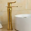 Badrumsvaskar Krattor Ankomst Luxury Golden Waterfall Faucet Enkel handtag Antik köksbassäng G1063