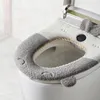 Toilettensitz Deckt universelle Abdeckungsmatte Badezimmerkissen verdickte Plüsch o Typ warmes Kissen wiederverwendbar