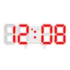 Настенные часы 3D Светодиодный цифровой декор часовой часы светятся ночной режим 3 тревоги. Электронная температура времени стола для гостиной
