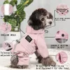 Hondenkleding puppy regenjas poncho met capuchon met riem gat reflecterende waterdichte jas regenjas jumpsuit kleine honden buitenkleding 230814