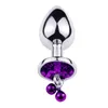 Jouet sexuel masseur chaîne de Traction cloche Plug Anal en métal pour femmes bijoux en cristal Prostate produits pour adultes perles érotiques fesses