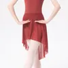 Scene Wear Ballerina Ballet Dress Dance Women Leotard Net kjol spetssidan Pplit Sexig flerskiktsövning 8172