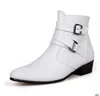 Boots Men Winter Leather Boot Short British Style Shoes Flat Cenel Work Motorcycle Carual Ongle Wed4 230815