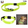 Ropa de perros LEA LEATA COLLAR COLLAR IMPRESIÓN DE NYLON ROPA ROCHE USB recargable USB Luz para parpadeante para la seguridad nocturna Pet 230814