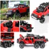 Auto elettriche/rc in lega di auto modificata veicolo fuoristrada modello Diecast 1/28 Raptor Toy Vehicles Metal Car Model Collection Toys Kids Regalo 230814