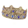 Bröllop hår smycken vintage drottning kung tiaras och kronor för kvinnor män diadem huvudstycke tävling prom royal hårprydnads huvud smycken tillbehör 230815