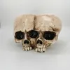 Novelty Items Retro Skull Ornament Resin Flowerpot Idyllic Outdoor Garden Decoration Horror Halloween Skull Decoration Crafts J230815