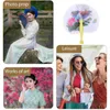 Decorative Figurines 3 Pcs Folding Small Fan Chinese Dance Fans Bulk Crafts Summer Hand Retro Paper Held Dancing Handheld Flowers Props