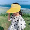 Caps Hats Summer Baby Empty Top Hat Wide Brim UV Protection Boys and Girls Hat Children Panama Outdoor Beach Sun Hat Cartoon Hat Z230815