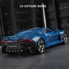 1 24 Bugatti La VoIto Noire Black Dragon Supercar Ald Car Kolekcja samochodów Model samochodu Dźwięk i lekkie zabawki dla LDREN T230815