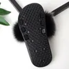 Slippers Fur Slippers Women Fluffy Plush Fur Flip-Flops Summer High-End Business Casual Outdoor Flat Ladies Sandals 230814