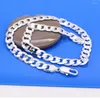 Chains Hip Hop Rapper Miami Curb Cuban Chain Necklace 12MM 925 Sterling Silver Paved Necklaces Men Charm Smooth Jewelry