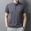 Męskie polo Browon Polo Shirt Men Summer Breath Inteligentne koszule z krótkim rękawem stałe kolory ubrania antywrinowe 230815