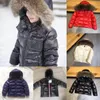 Barn ner kappa baby designer vinter jackor småbarn parka pojkar flickor utomhus varm svart röd puffer jacka brev tryck kläder outwear