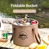 Eimer Reise Camping Klapper Bucket Tragbares Grill -Picknick -Aufbewahrungsfischen im Freien Multifunktional Fuß 230815