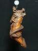 Decorative Figurines YIZHU CULTUER ART Chinese Boxwood Hand Carved Loong Dragon Figure Statue Netsuke Decoration Gift Collection H 7.4 CM