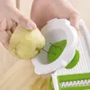 Mandoline peeler grater grönsaker skärare med 5 rostfritt stål blad morot grater lök skiva kök tillbehör verktyg