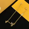 Luxury Fashion Pearl Necklace Designer Jewelry Wedding Diamond Plated Platinum Letters pendants necklaces C CHG23081513-18 capsmens