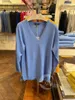 Womens Sweaters Spring n.peal Blue Green V-neck Cashmere Sweater