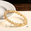 Decoratieve beeldjes Chinese natuurlijke titaniumkristal 10 mm ronde kralen Handketen Prachtige armband