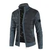 Stones Island Jacket 2023 Chaqueta Casual Moda Otoño e Invierno Nuevo Cardigan Cremallera Suéter Hombres Plus Polar Grueso Cuello Alto Hombres Sueltos 619