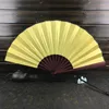 Decorative Figurines 8/10Inch Folding Silk Cloth Handfan Chinese Style Wooden Bamboo Antiquity Fan Home Calligraphy Painting Decor Pography