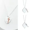 T Home Heart and Key Presant Necklace for Women 1 925 Silver Sterling Jewelry Gifts Co Drop 220412