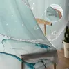 Gordijn marmeren textuur tule gordijnen voor woonkamer slaapkamer keukendecoratie transparante chiffon preile raam gordijn r230815